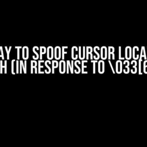 Any way to spoof cursor location in bash (in response to 33[6n)?