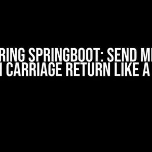 Mastering SpringBoot: Send Message with Carriage Return like a Pro!