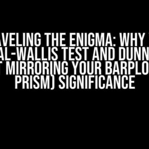 Unraveling the Enigma: Why Your Kruskal-Wallis Test and Dunn’s Test Aren’t Mirroring Your Barplot (and Prism) Significance